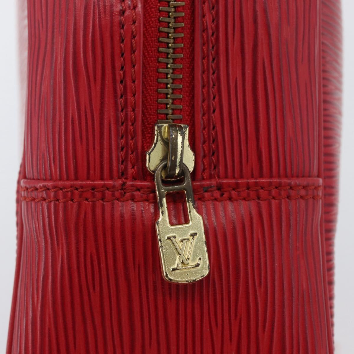 LOUIS VUITTON Epi Trousse Toilette 28 Clutch Bag Red LV Auth BSZ641
