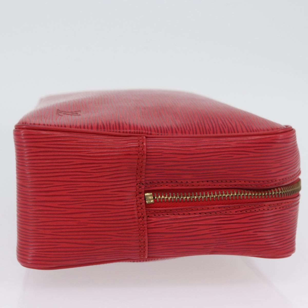 LOUIS VUITTON Epi Trousse Toilette 28 Clutch Bag Red LV Auth BSZ641