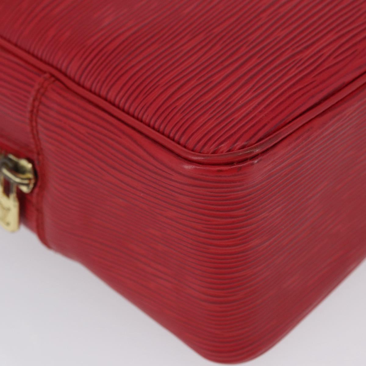 LOUIS VUITTON Epi Trousse Toilette 28 Clutch Bag Red LV Auth BSZ641