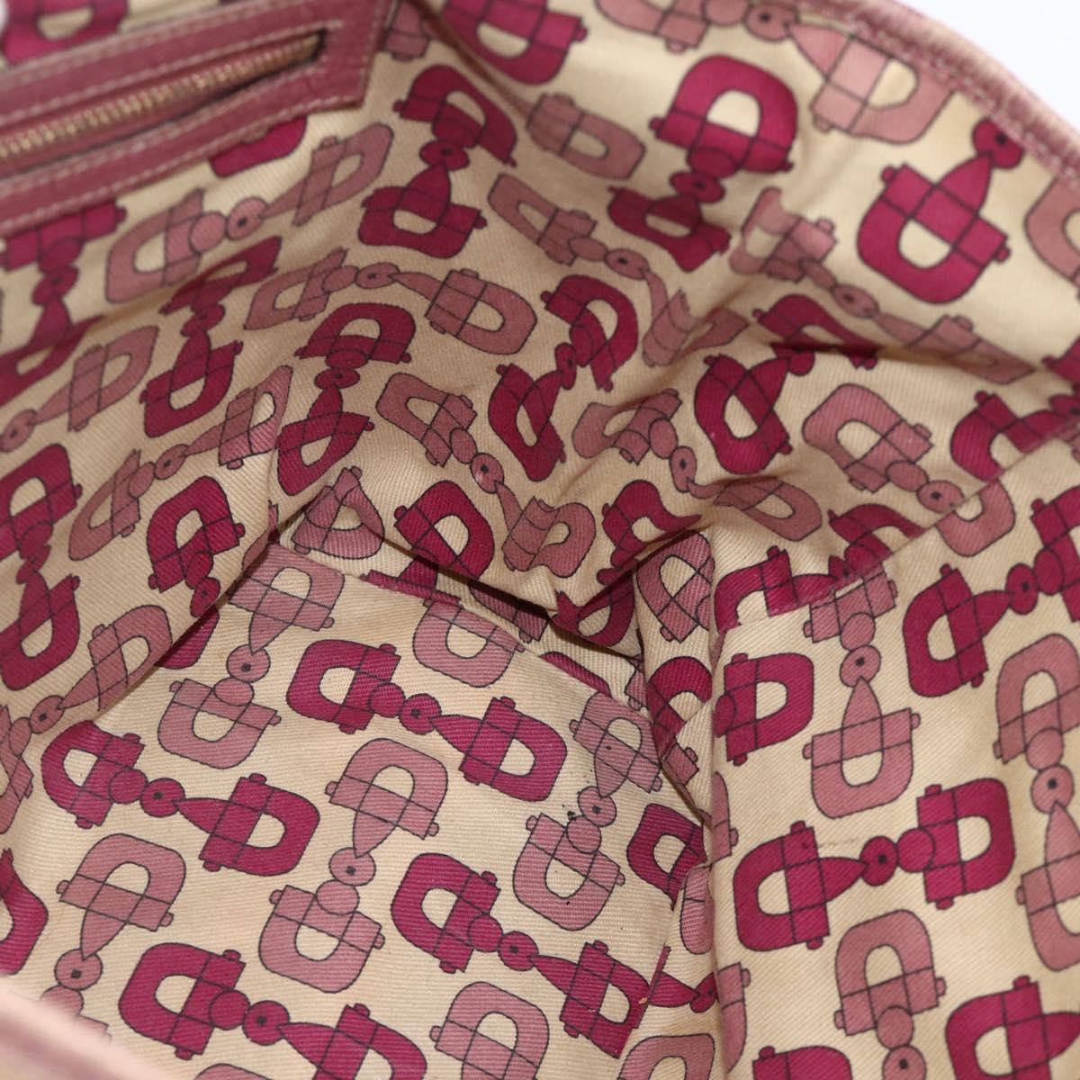 GUCCI GG Canvas Sherry Line Tote Bag Beige Gold 137995 Auth BSZ646