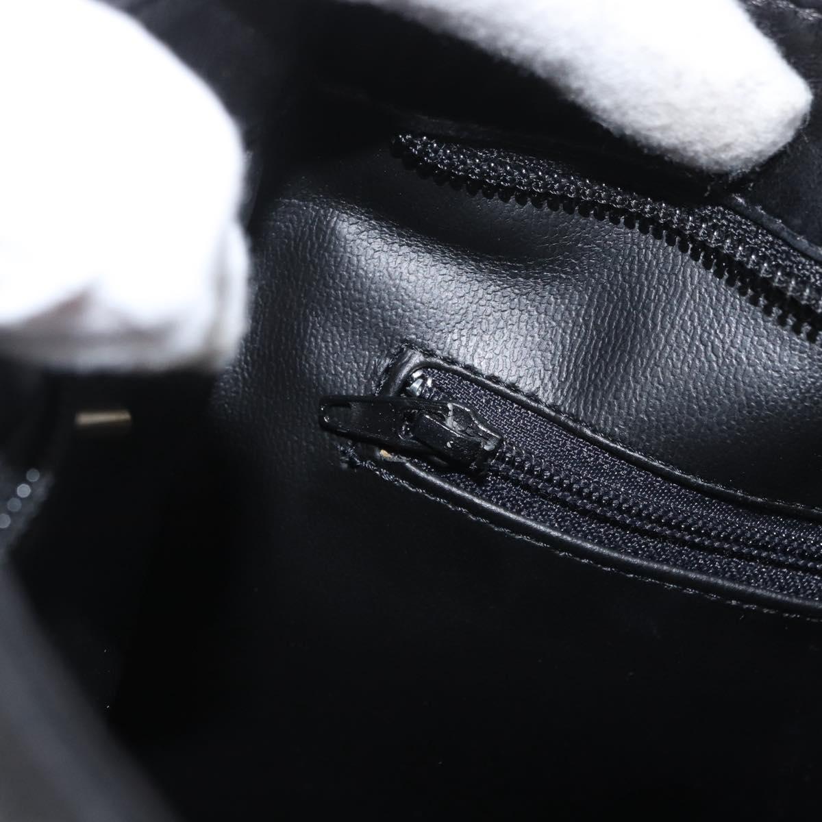 BALLY Shoulder Bag Leather Black Gold Auth BSZ651