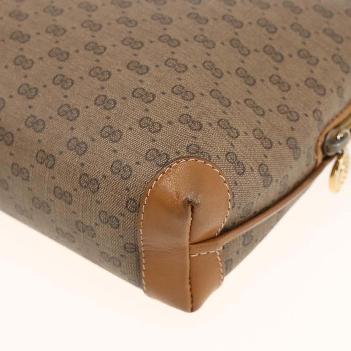 GUCCI Micro GG Supreme Shoulder Bag PVC Beige Gold 007 115 0093 Auth BSZ654