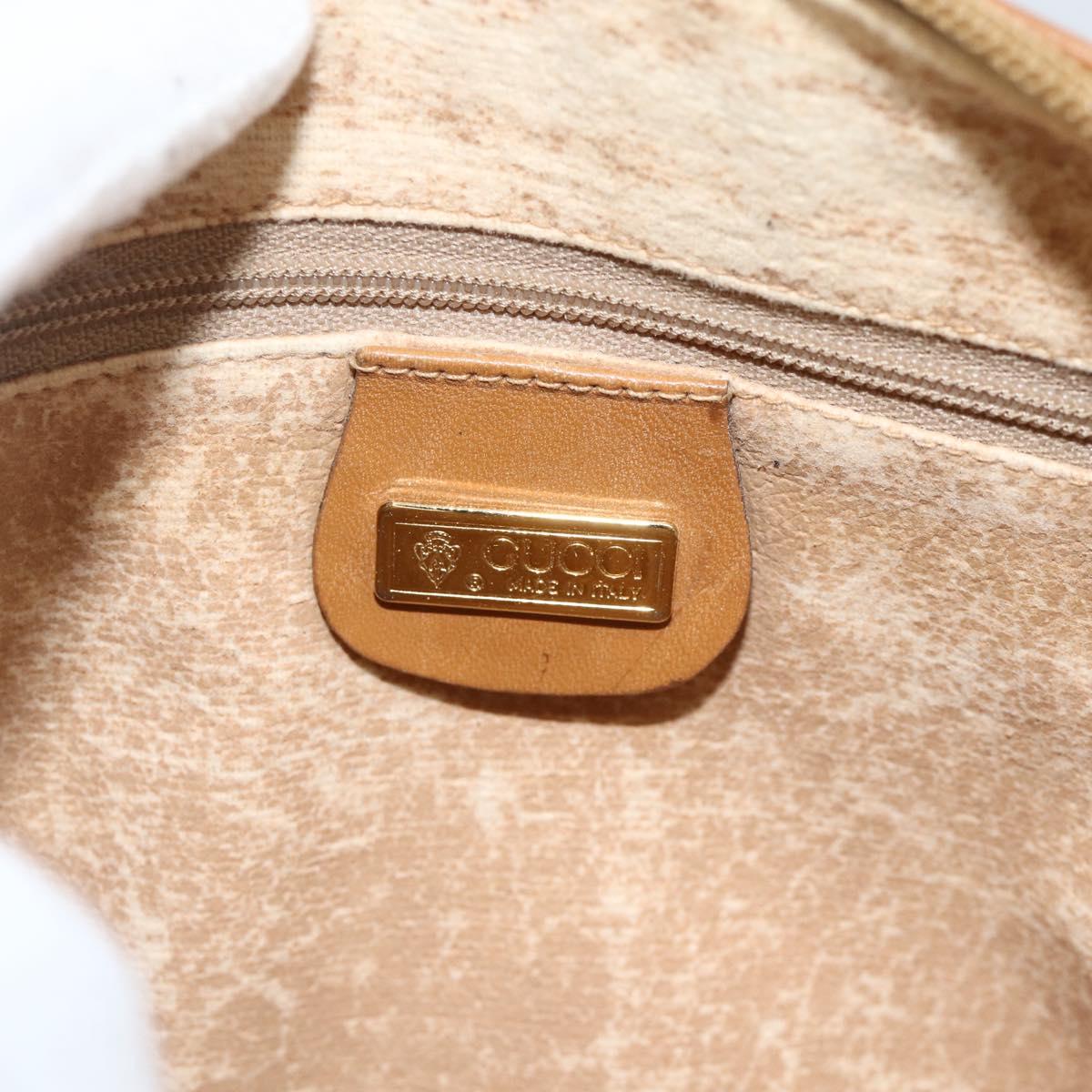 GUCCI Micro GG Supreme Shoulder Bag PVC Beige Gold 007 115 0093 Auth BSZ654