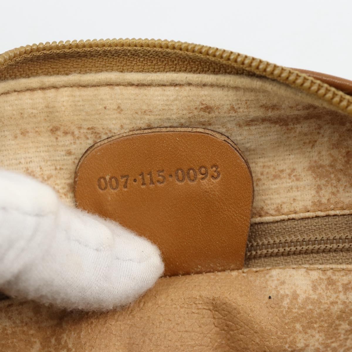 GUCCI Micro GG Supreme Shoulder Bag PVC Beige Gold 007 115 0093 Auth BSZ654