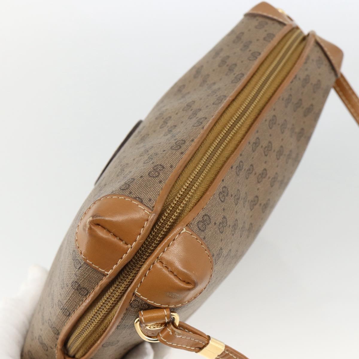 GUCCI Micro GG Supreme Shoulder Bag PVC Beige Gold 007 115 0093 Auth BSZ654