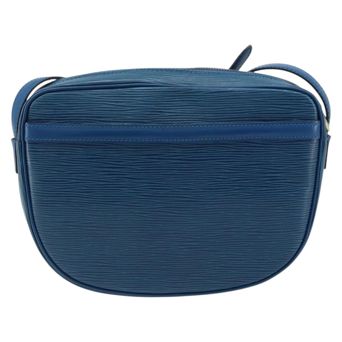 LOUIS VUITTON Epi Jeune Fille MM Shoulder Bag Toledo Blue M52155 LV Auth LNZ104