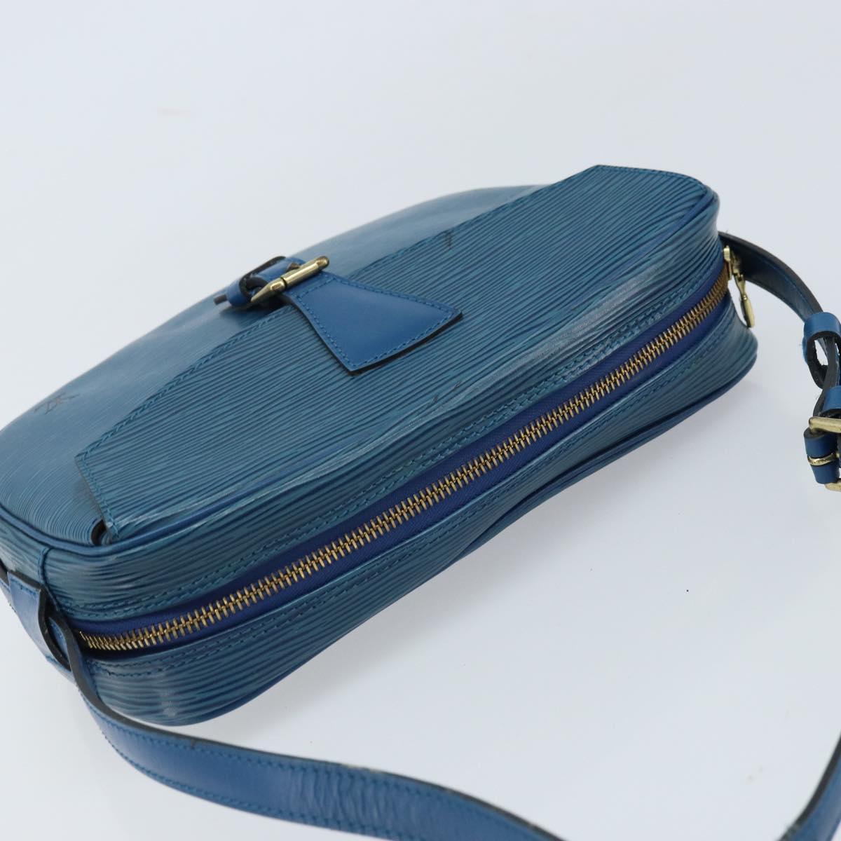 LOUIS VUITTON Epi Jeune Fille MM Shoulder Bag Toledo Blue M52155 LV Auth LNZ104