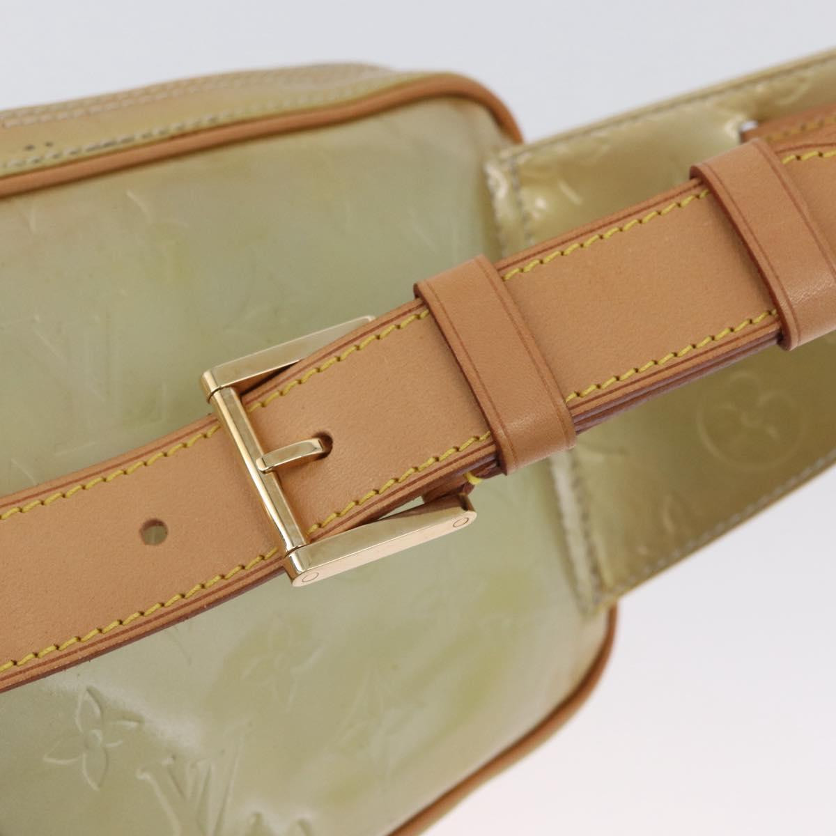LOUIS VUITTON Monogram Vernis Fulton Waist bag Gris M91041 LV Auth BSZ666