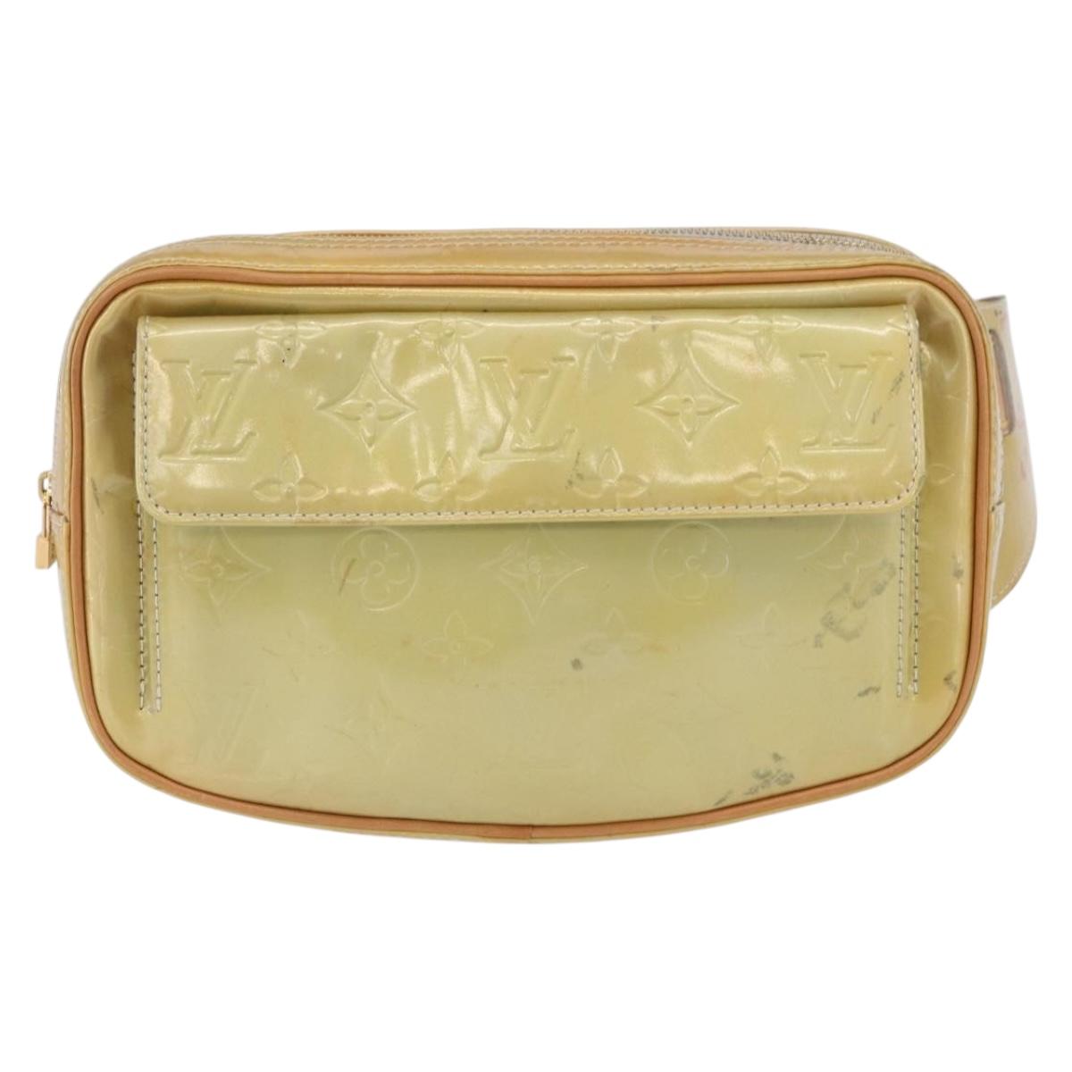 LOUIS VUITTON Monogram Vernis Fulton Waist bag Gris M91041 LV Auth BSZ666
