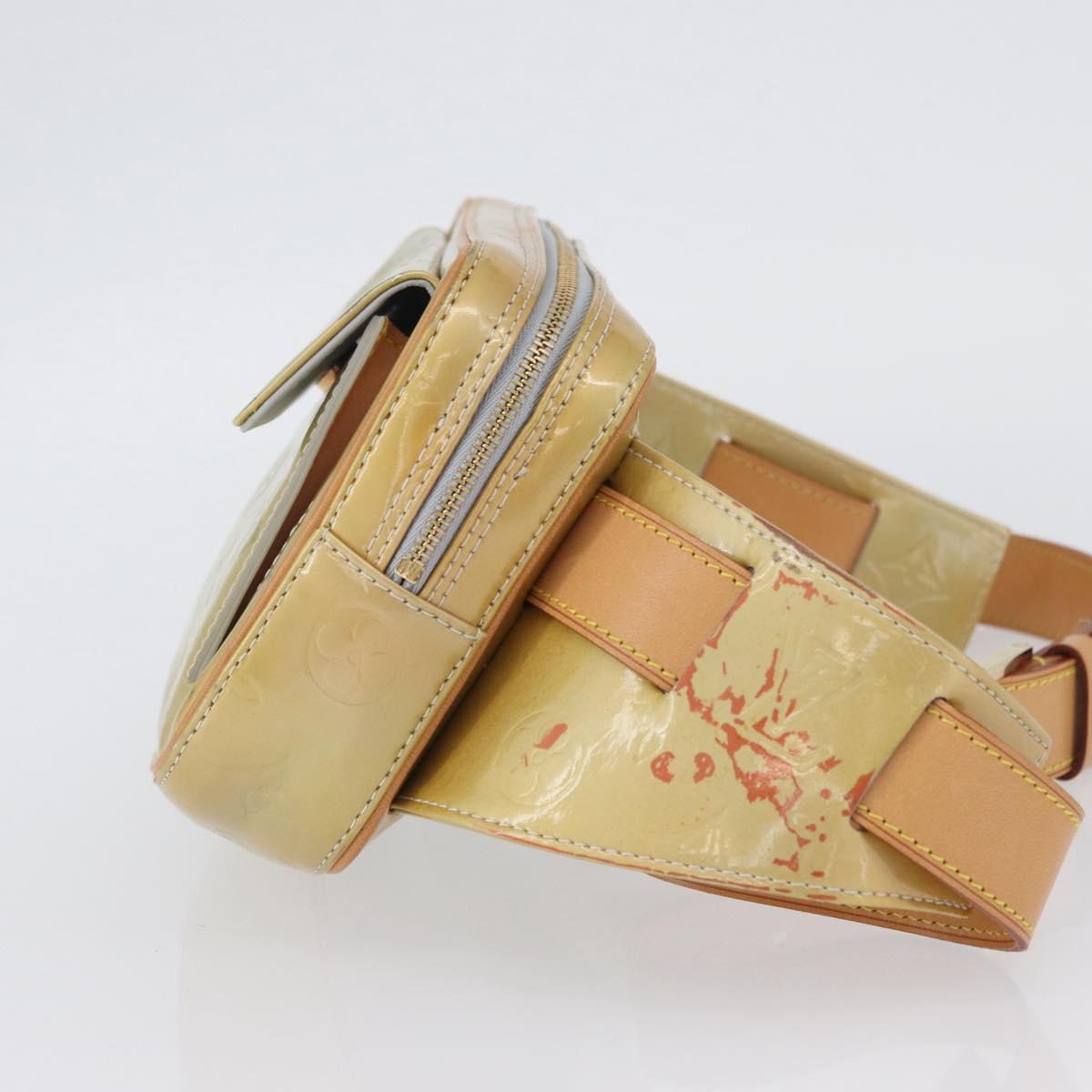 LOUIS VUITTON Monogram Vernis Fulton Waist bag Gris M91041 LV Auth BSZ666