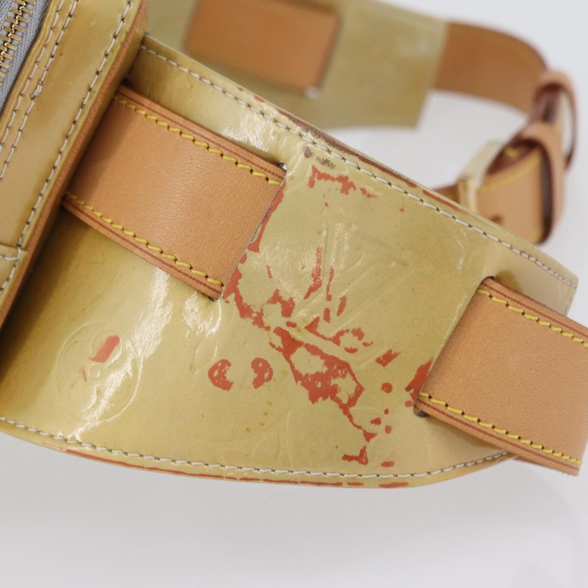 LOUIS VUITTON Monogram Vernis Fulton Waist bag Gris M91041 LV Auth BSZ666