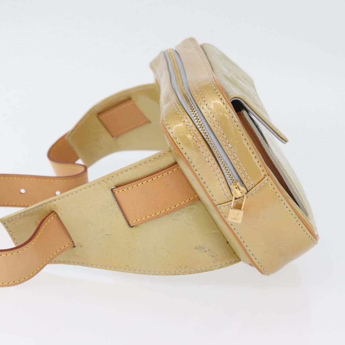 LOUIS VUITTON Monogram Vernis Fulton Waist bag Gris M91041 LV Auth BSZ666