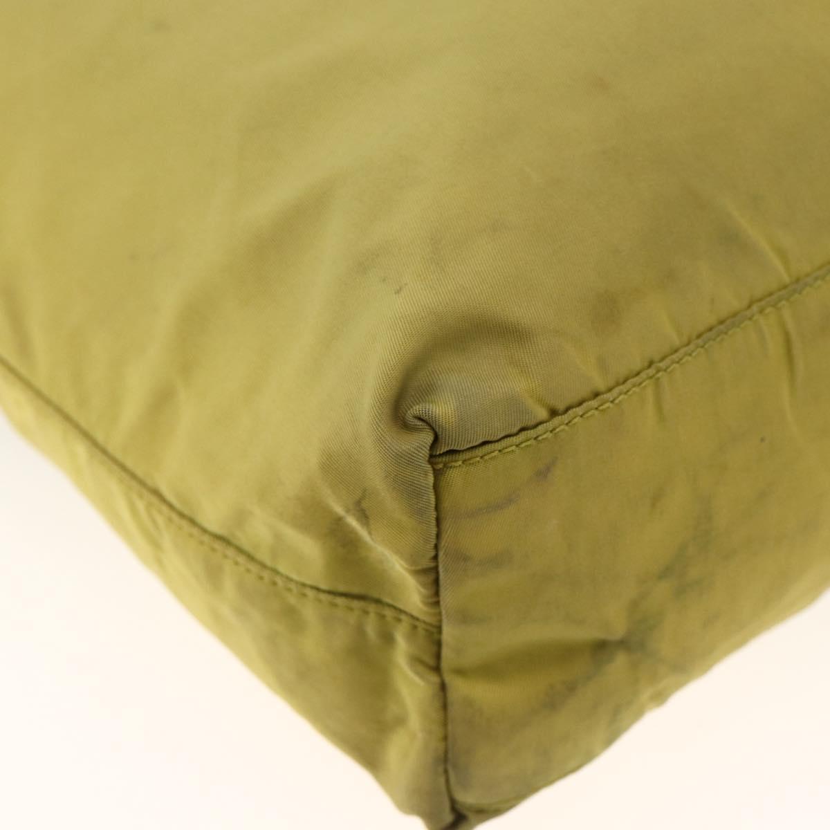 PRADA Hand Bag Nylon Green Auth BSZ678