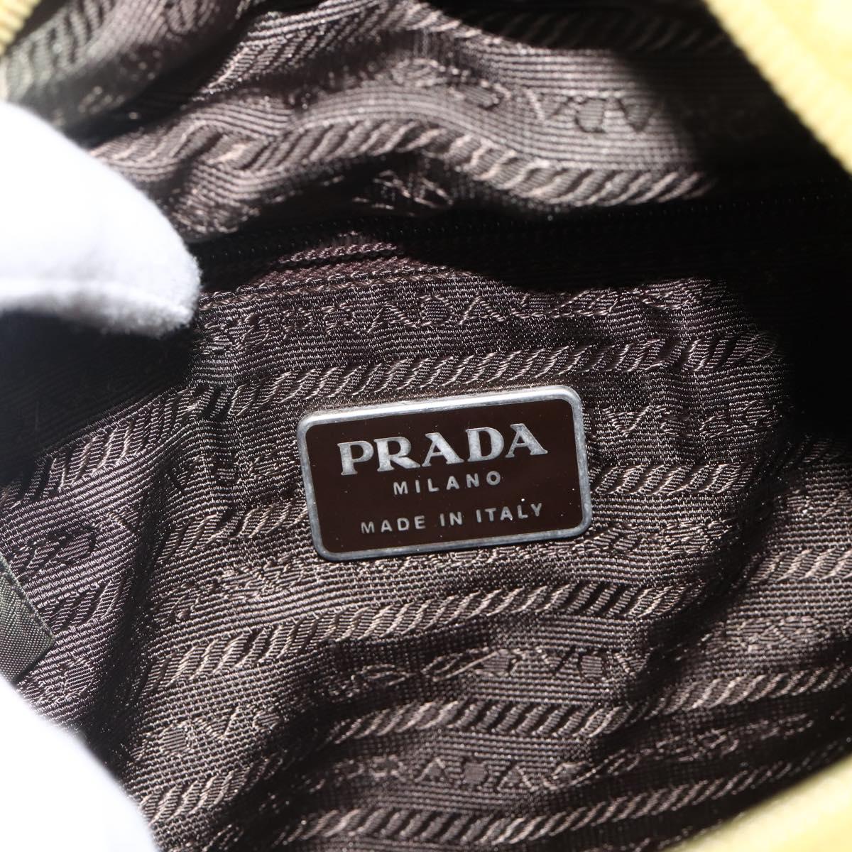 PRADA Hand Bag Nylon Green Auth BSZ678