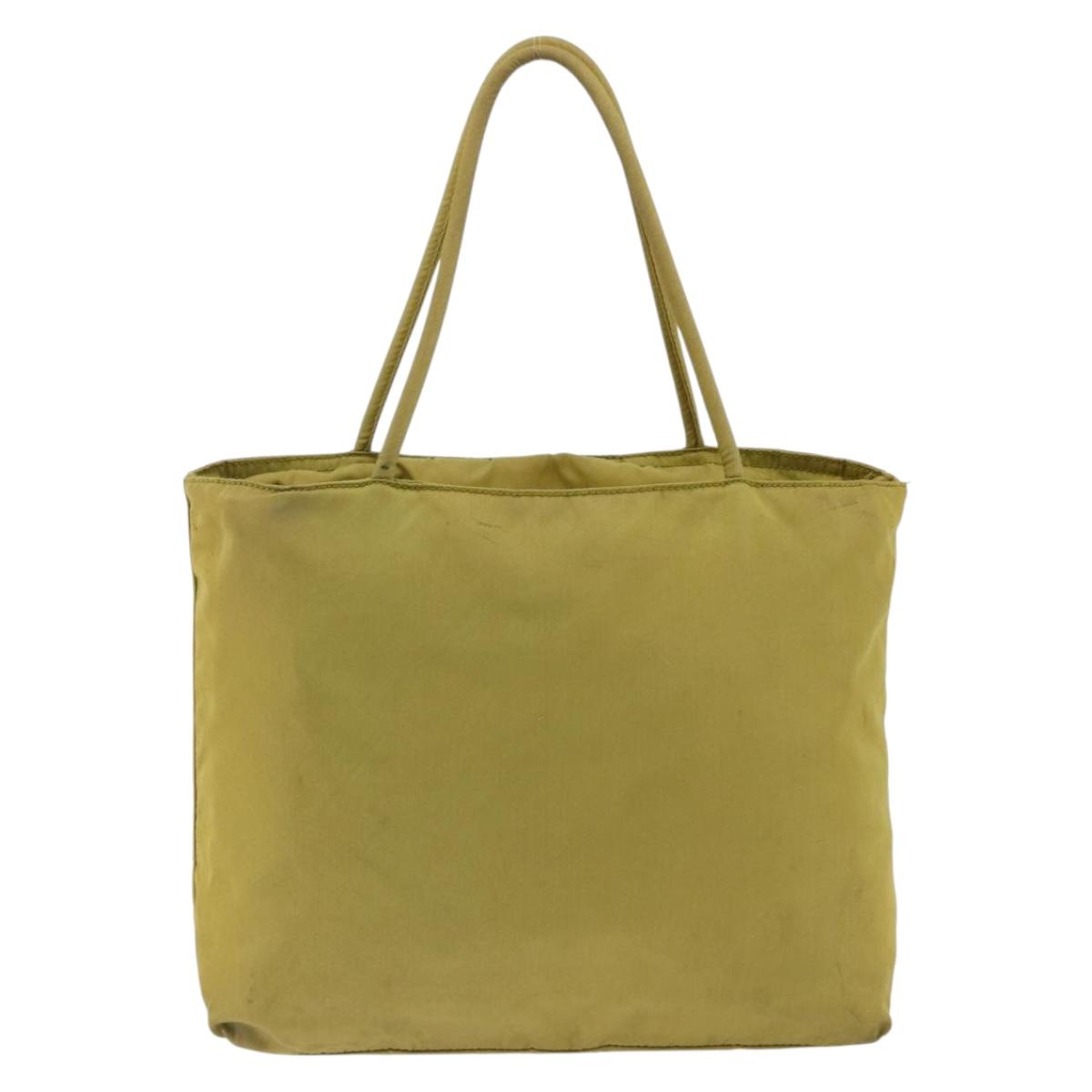 PRADA Hand Bag Nylon Green Auth BSZ678