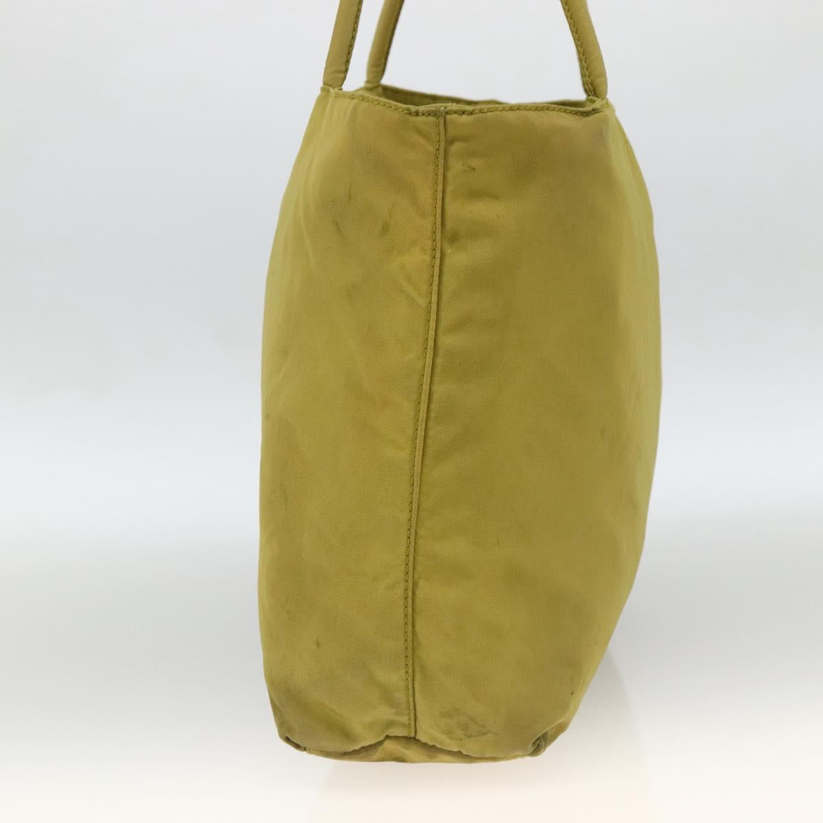 PRADA Hand Bag Nylon Green Auth BSZ678