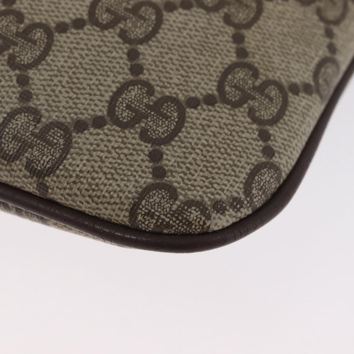 GUCCI GG Supreme Web Sherry Line Bag PVC Beige Gold 904 02 047 Auth BSZ679
