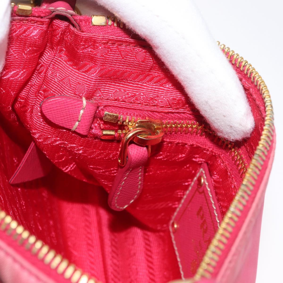 PRADA Shoulder Bag Nylon Pink Gold Auth BSZ681