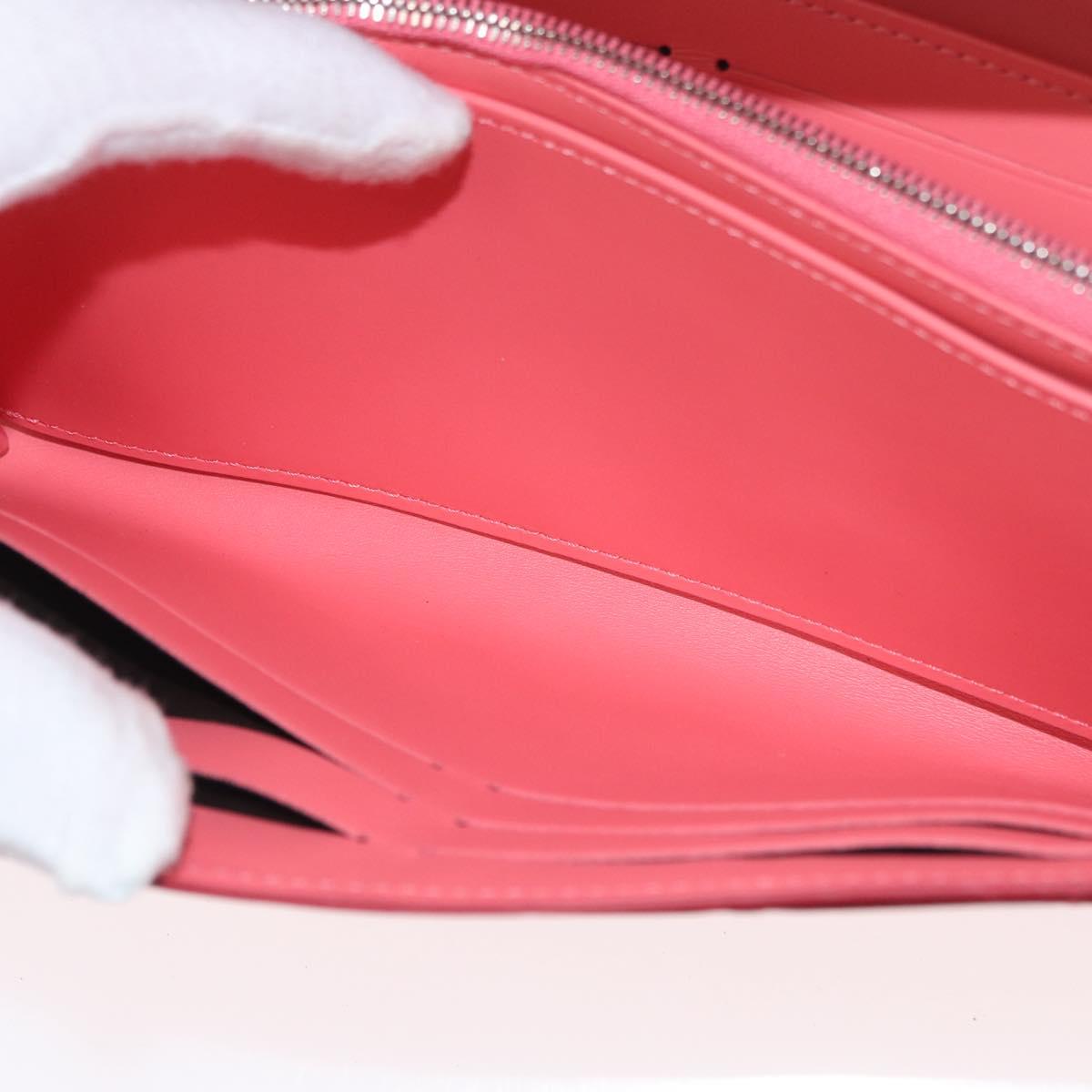 LOUIS VUITTON Vernis Rayure Portefeiulle Sarah Poppy Petal M58038 Auth BSZ682