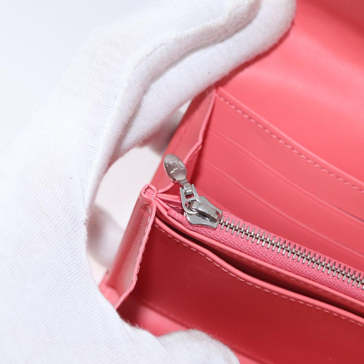 LOUIS VUITTON Vernis Rayure Portefeiulle Sarah Poppy Petal M58038 Auth BSZ682
