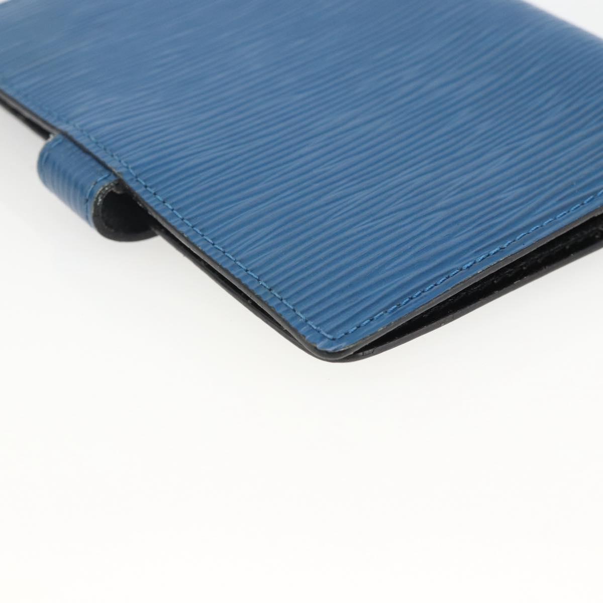 LOUIS VUITTON Epi Agenda PM Day Planner Cover Blue R20055 LV Auth BSZ683