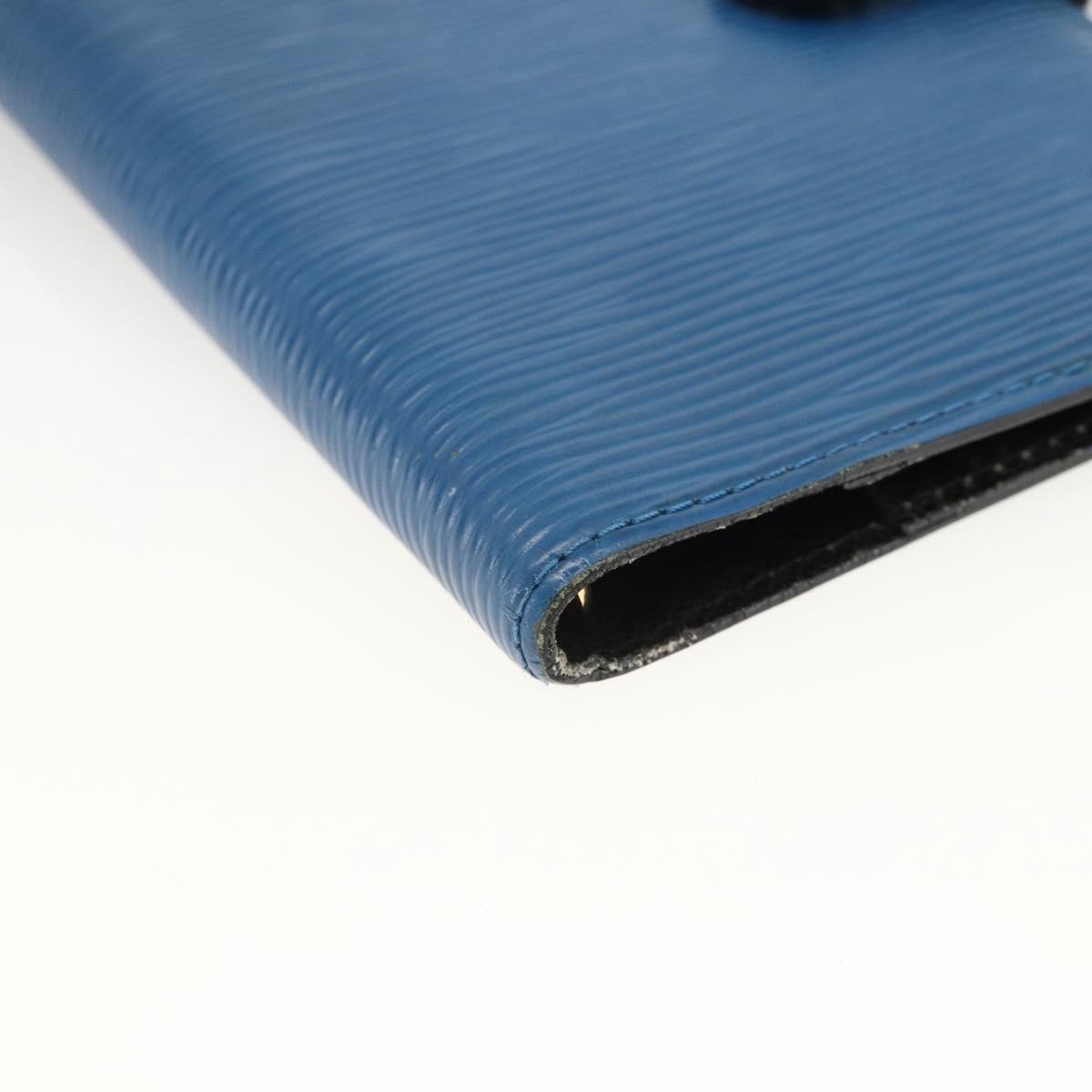 LOUIS VUITTON Epi Agenda PM Day Planner Cover Blue R20055 LV Auth BSZ683
