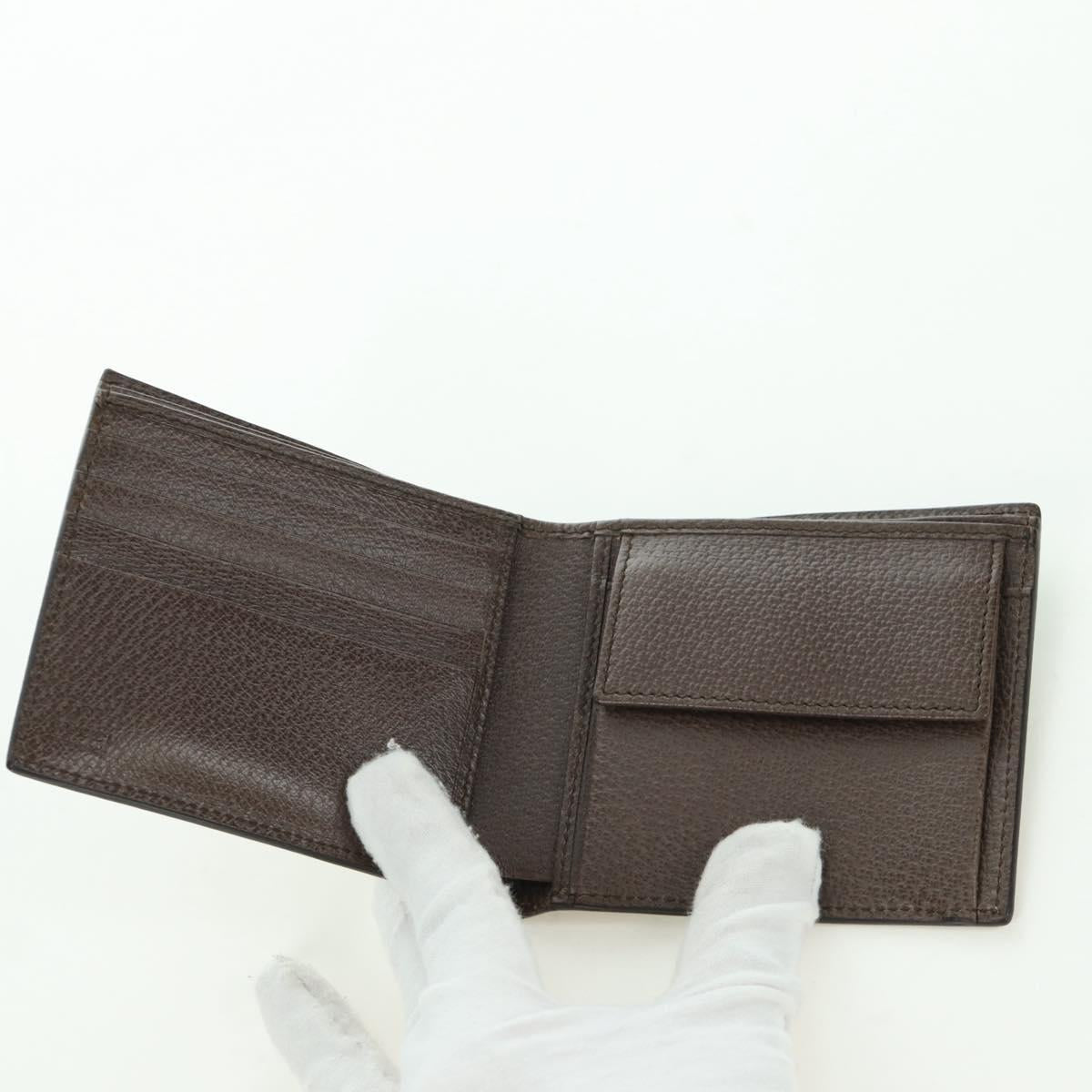 GUCCI GG Supreme Compact Wallet PVC Beige Auth BSZ684M