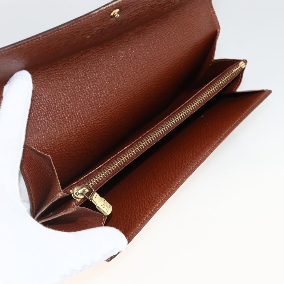 LOUIS VUITTON Monogram Pochette Porte Monnaie Credit Wallet M61725 Auth BSZ686