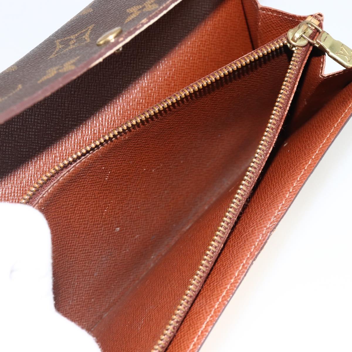 LOUIS VUITTON Monogram Pochette Porte Monnaie Credit Wallet M61725 Auth BSZ686