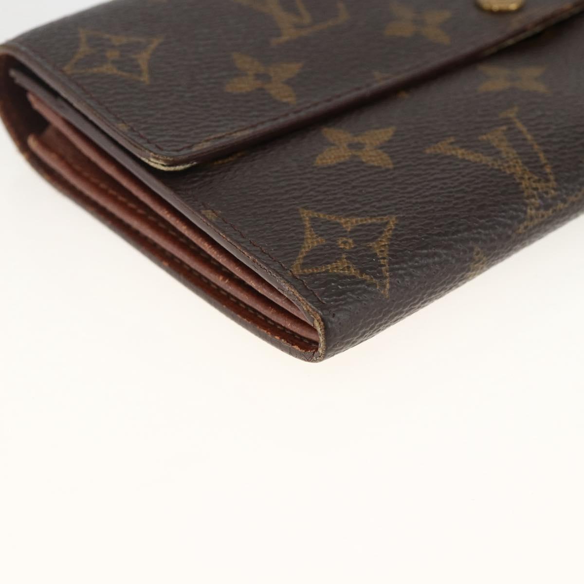 LOUIS VUITTON Monogram Pochette Porte Monnaie Credit Wallet M61725 Auth BSZ686