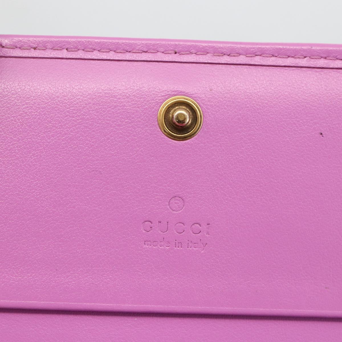 GUCCI GG Canvas Compact Wallet Purple 783118 Auth BSZ689A