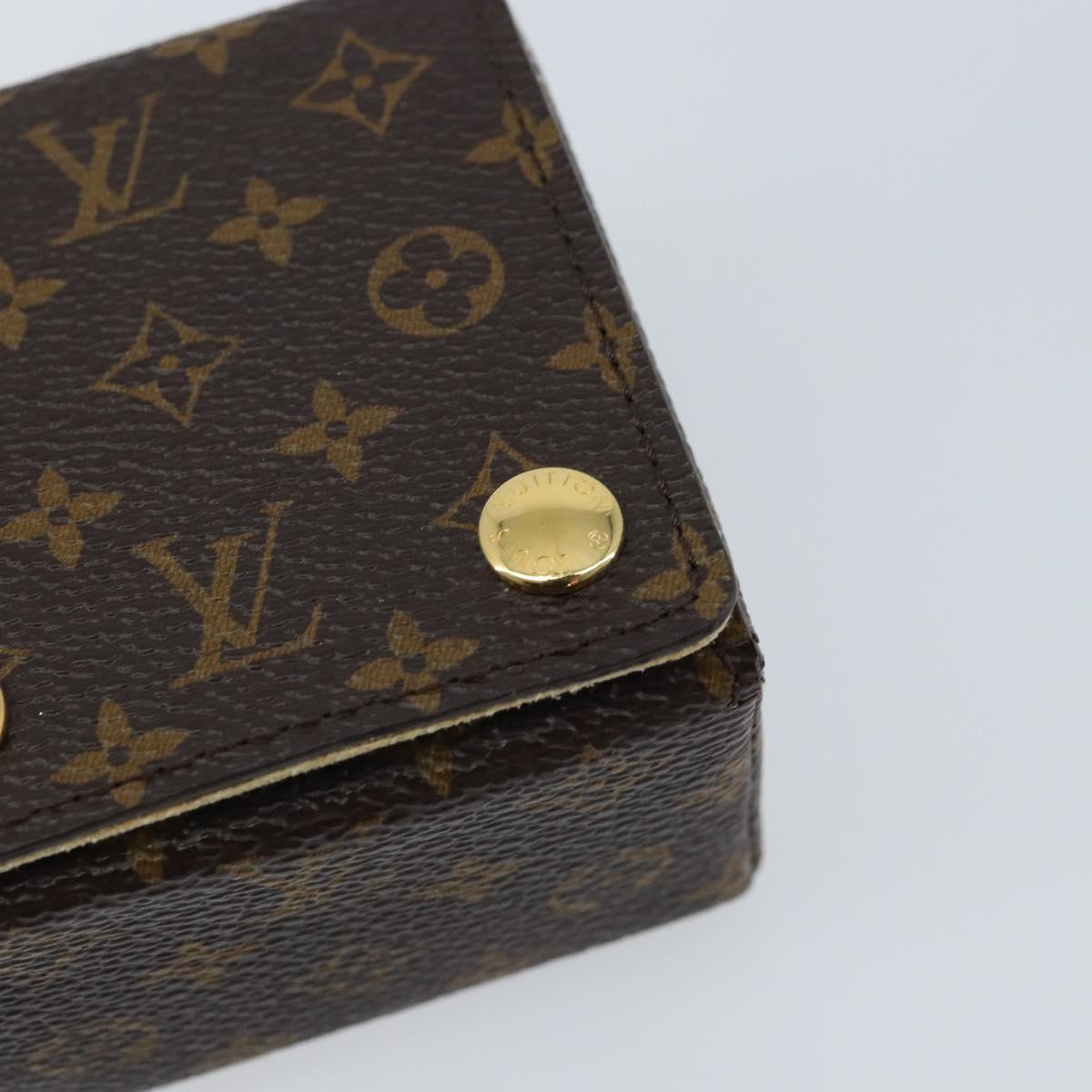LOUIS VUITTON Monogram Jewelry Case Jewelry Box LV Auth LNZ110V