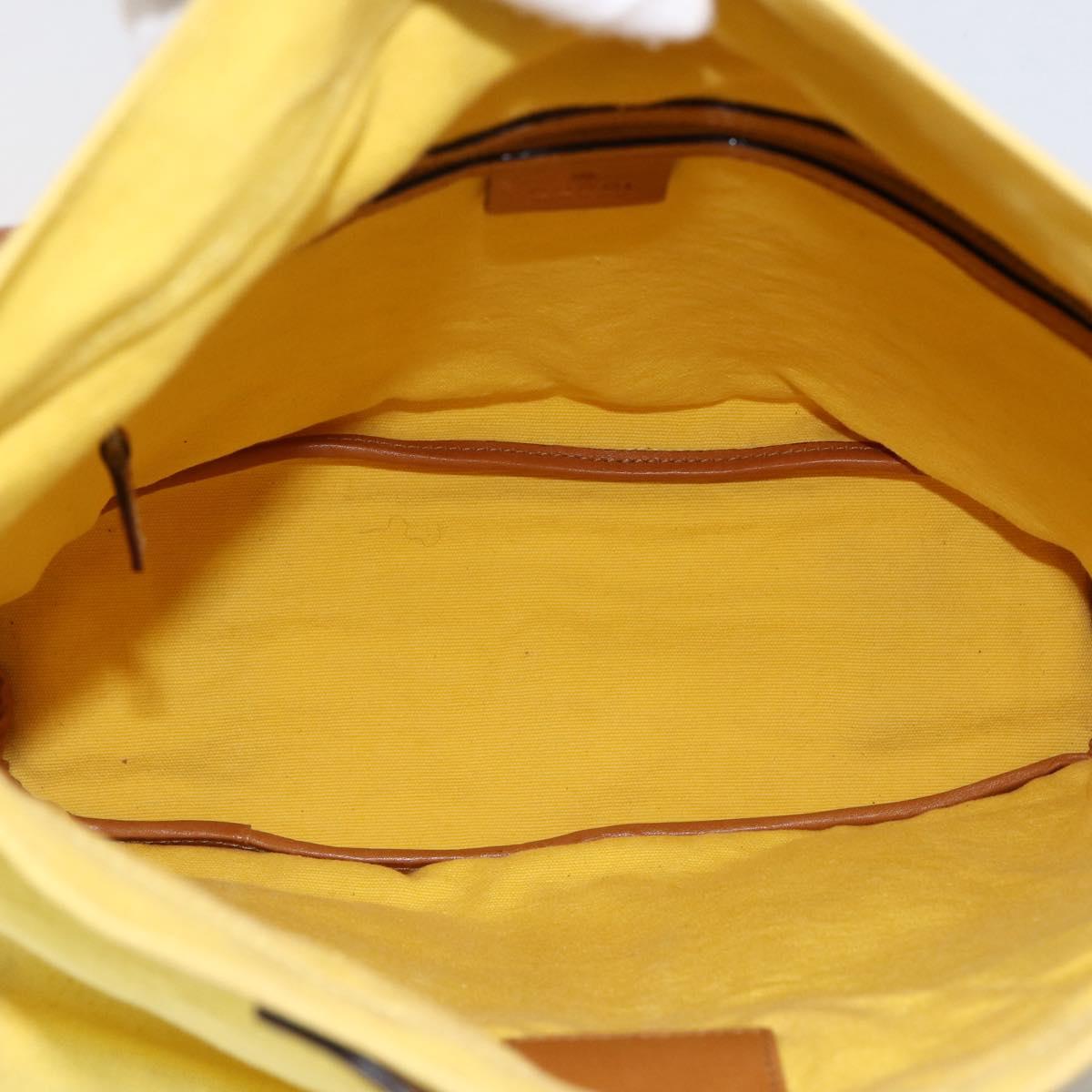 GUCCI Shoulder Bag Canvas Outlet Yellow Gold 110232 Auth LNZ114