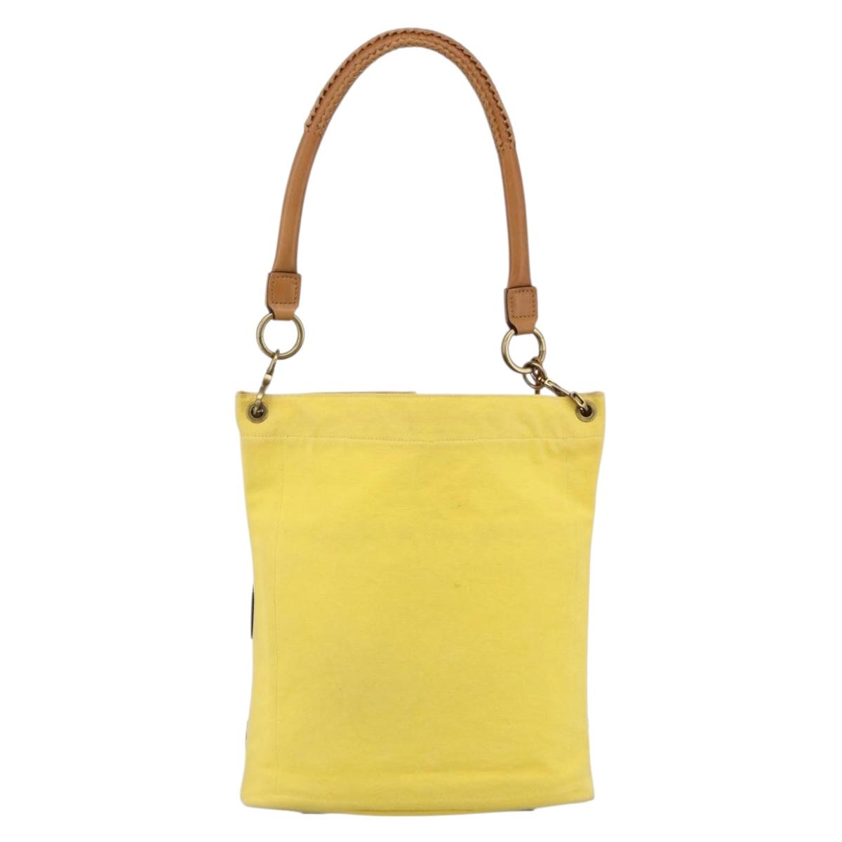 GUCCI Shoulder Bag Canvas Outlet Yellow Gold 110232 Auth LNZ114