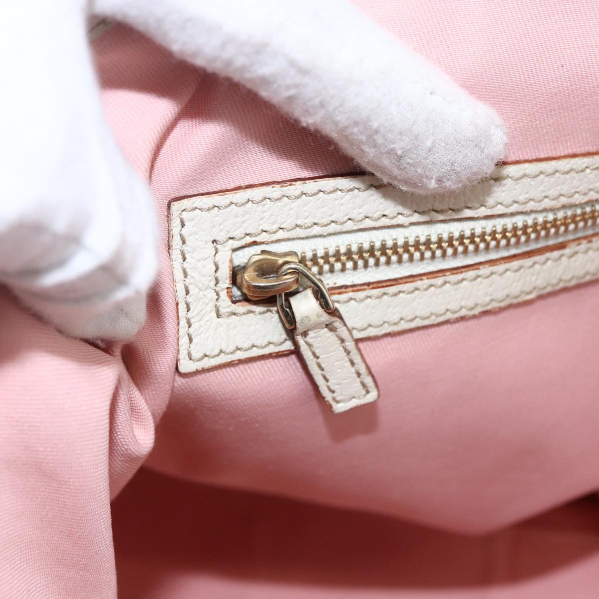 GUCCI GG Canvas Sherry Line Tote Bag Beige Gold pink 139260 Auth LNZ121