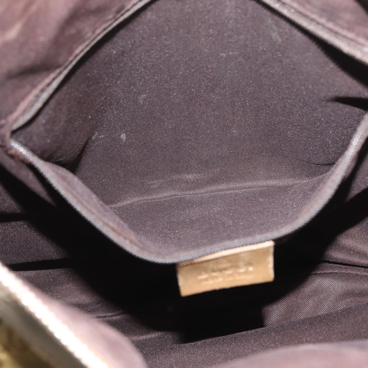 GUCCI GG Crystal Shoulder Bag Beige Gold 203257 Auth LNZ124