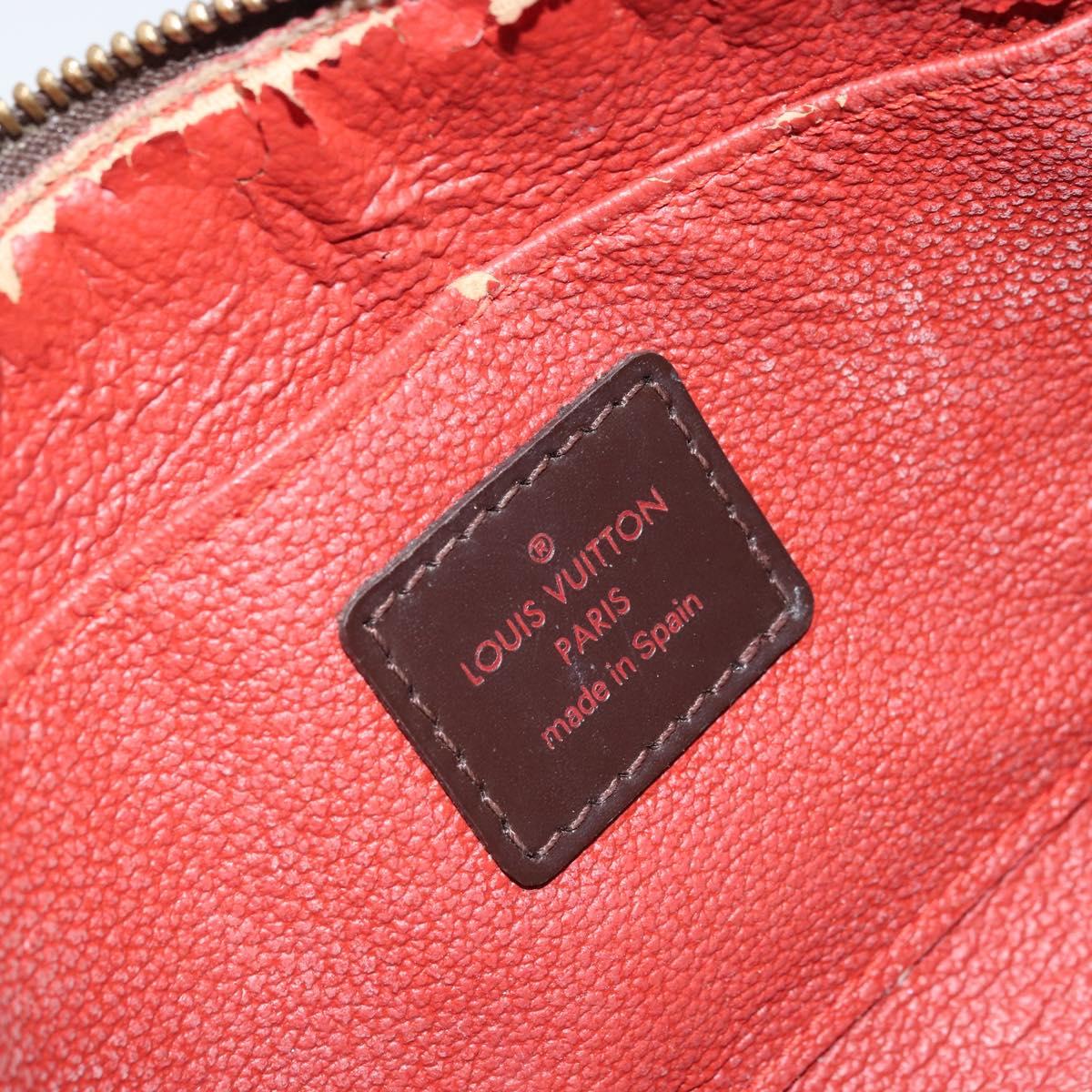 LOUIS VUITTON Damier Ebene Pochette Cosmetic PM Pouch N47516 LV Auth LNZ126