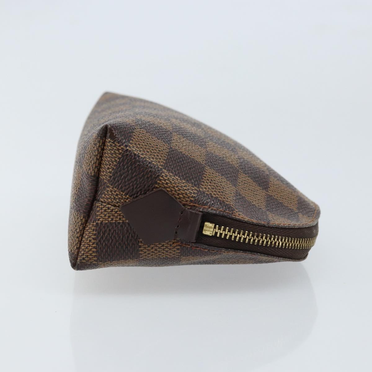 LOUIS VUITTON Damier Ebene Pochette Cosmetic PM Pouch N47516 LV Auth LNZ126