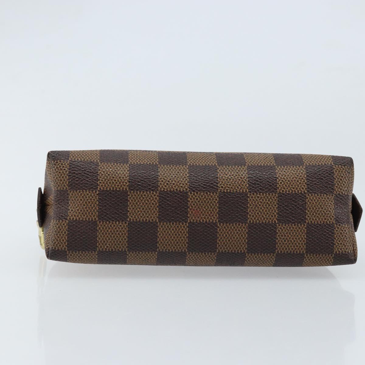 LOUIS VUITTON Damier Ebene Pochette Cosmetic PM Pouch N47516 LV Auth LNZ126