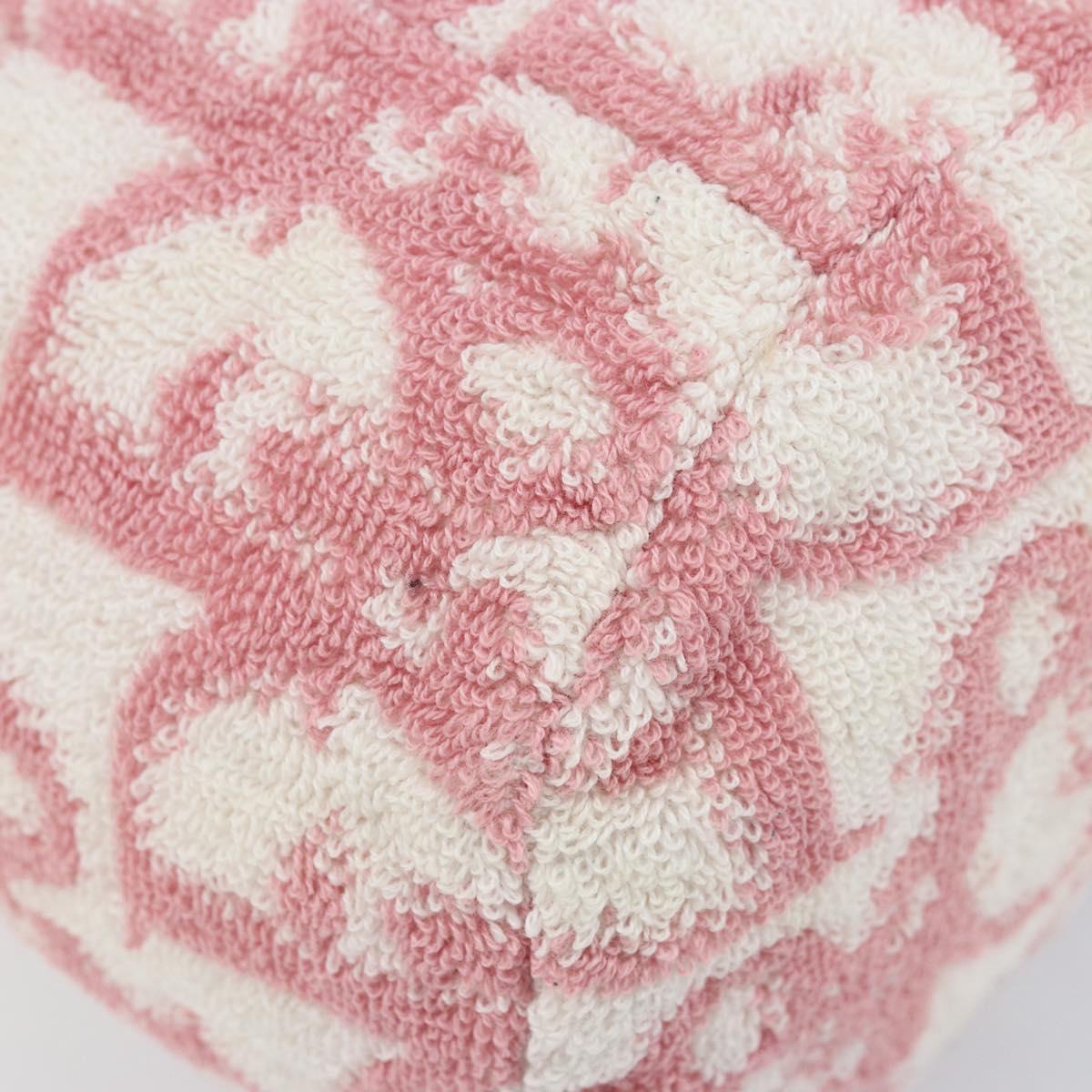 Christian Dior Trotter Canvas Pouch Pile Pink Auth LNZ135