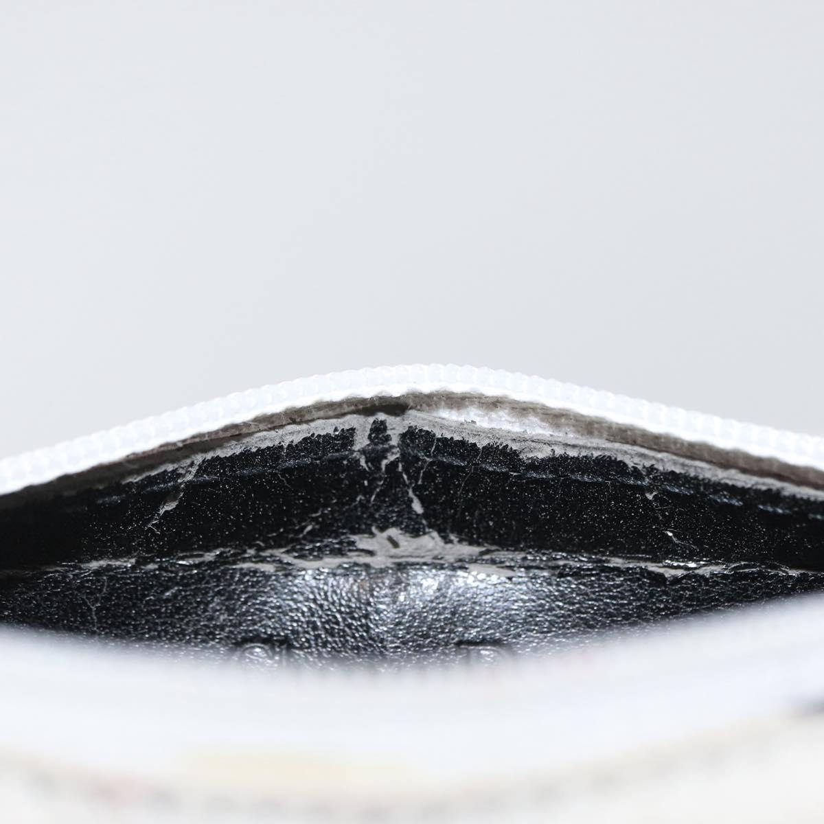 Christian Dior Hardcore Neck Pouch Canvas White Silver Auth LNZ139V