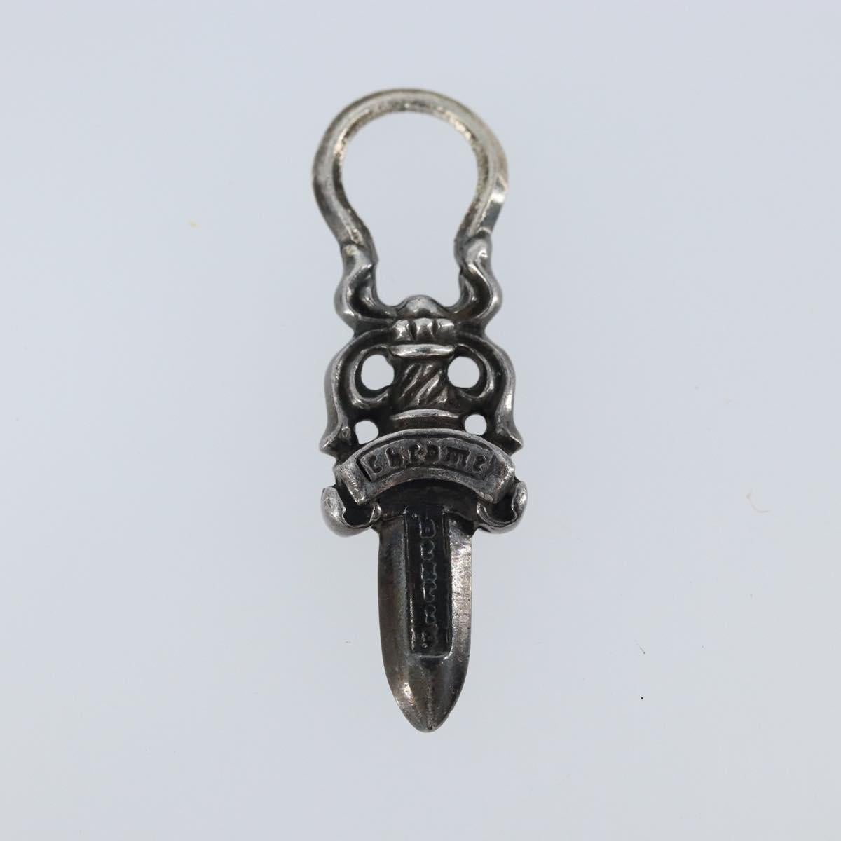 Chrome Hearts #5 Dagger Charm Pendant Top Ag925 Silver Auth LNZ146SM
