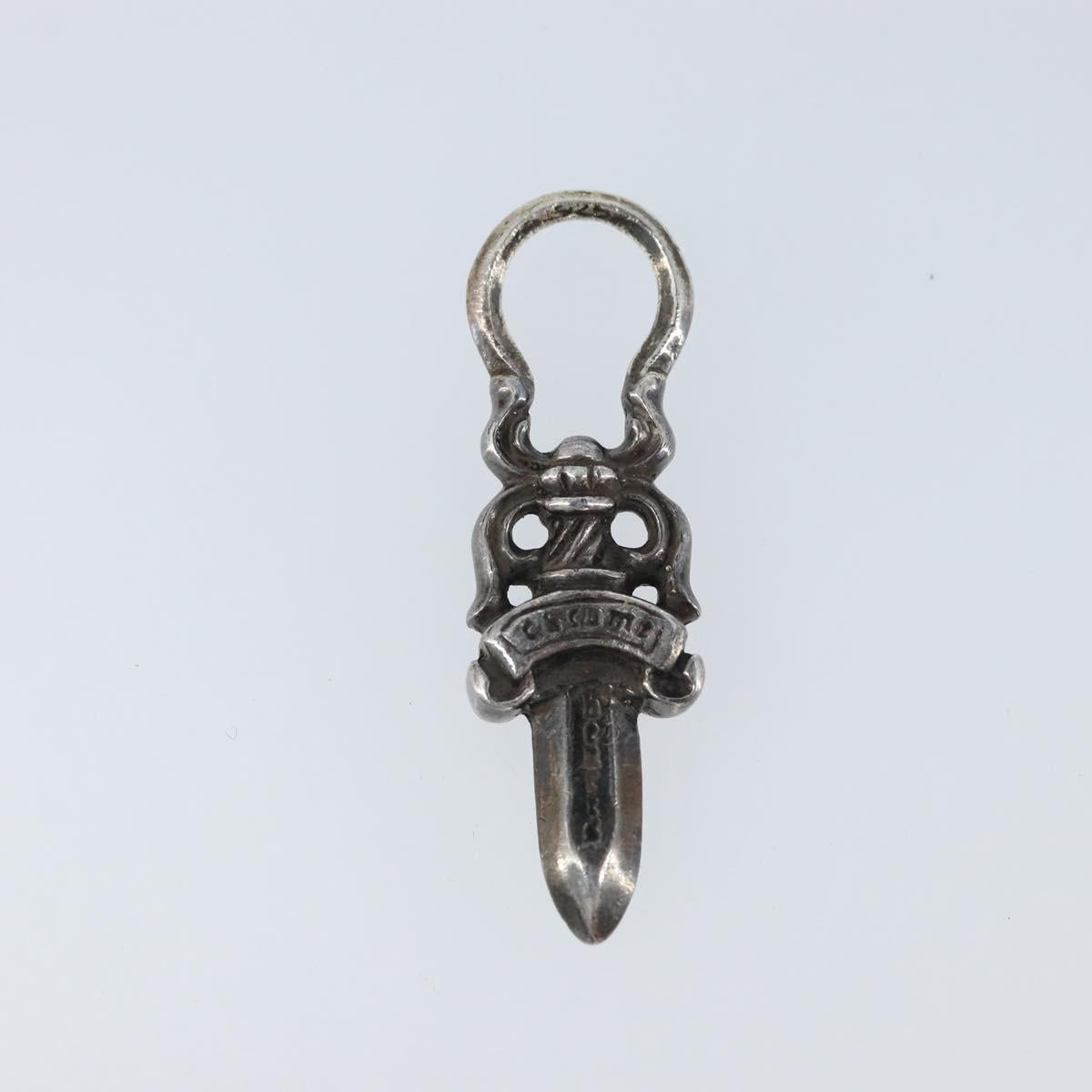 Chrome Hearts #5 Dagger Charm Pendant Top Ag925 Silver Auth LNZ146SM