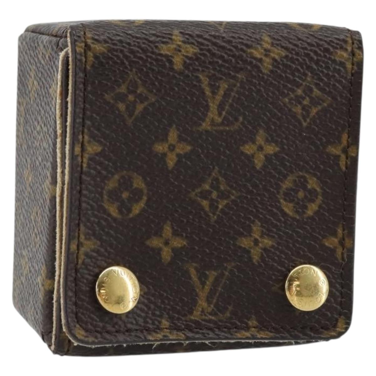 LOUIS VUITTON Monogram Jewelry Case Jewelry Box LV Auth LNZ148