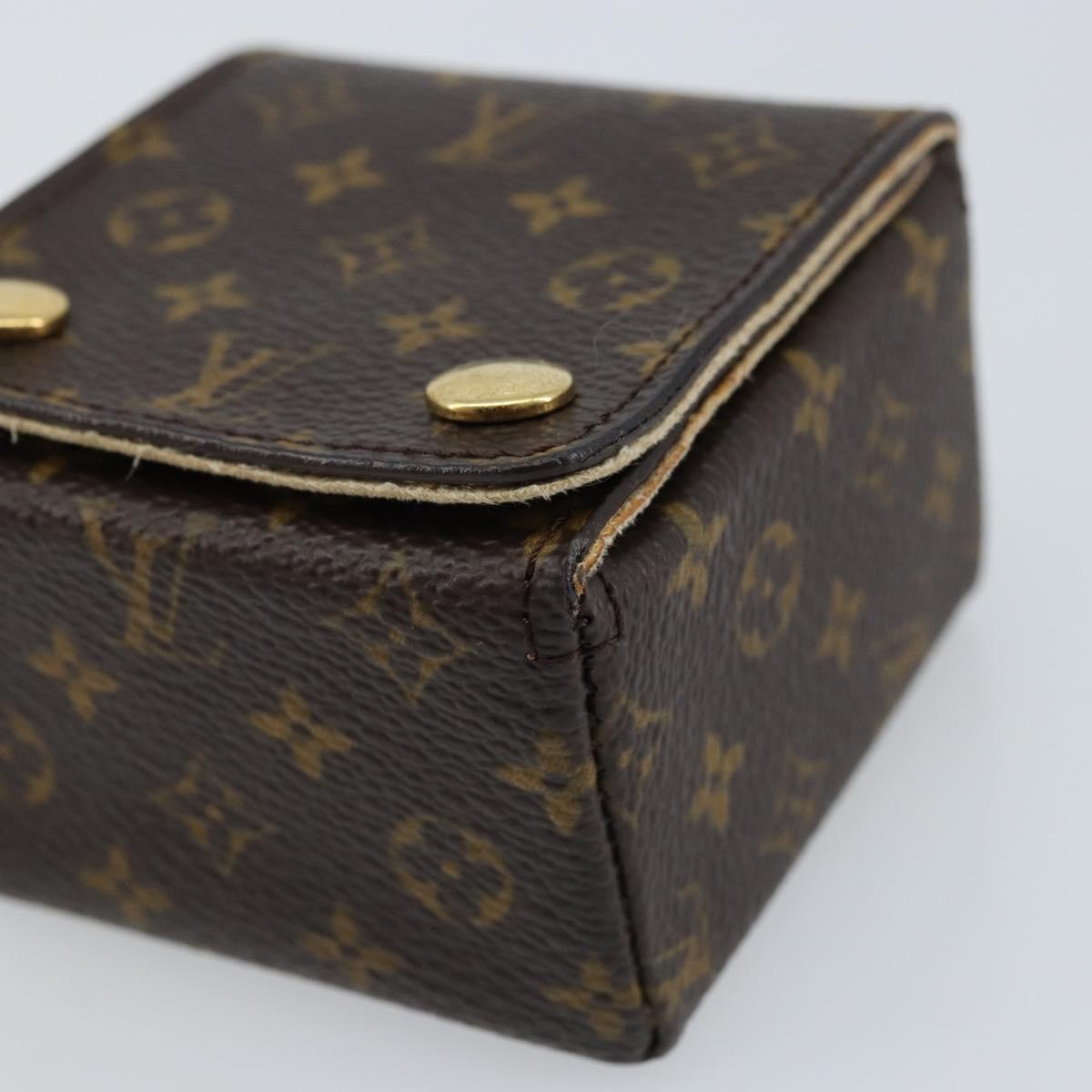 LOUIS VUITTON Monogram Jewelry Case Jewelry Box LV Auth LNZ148
