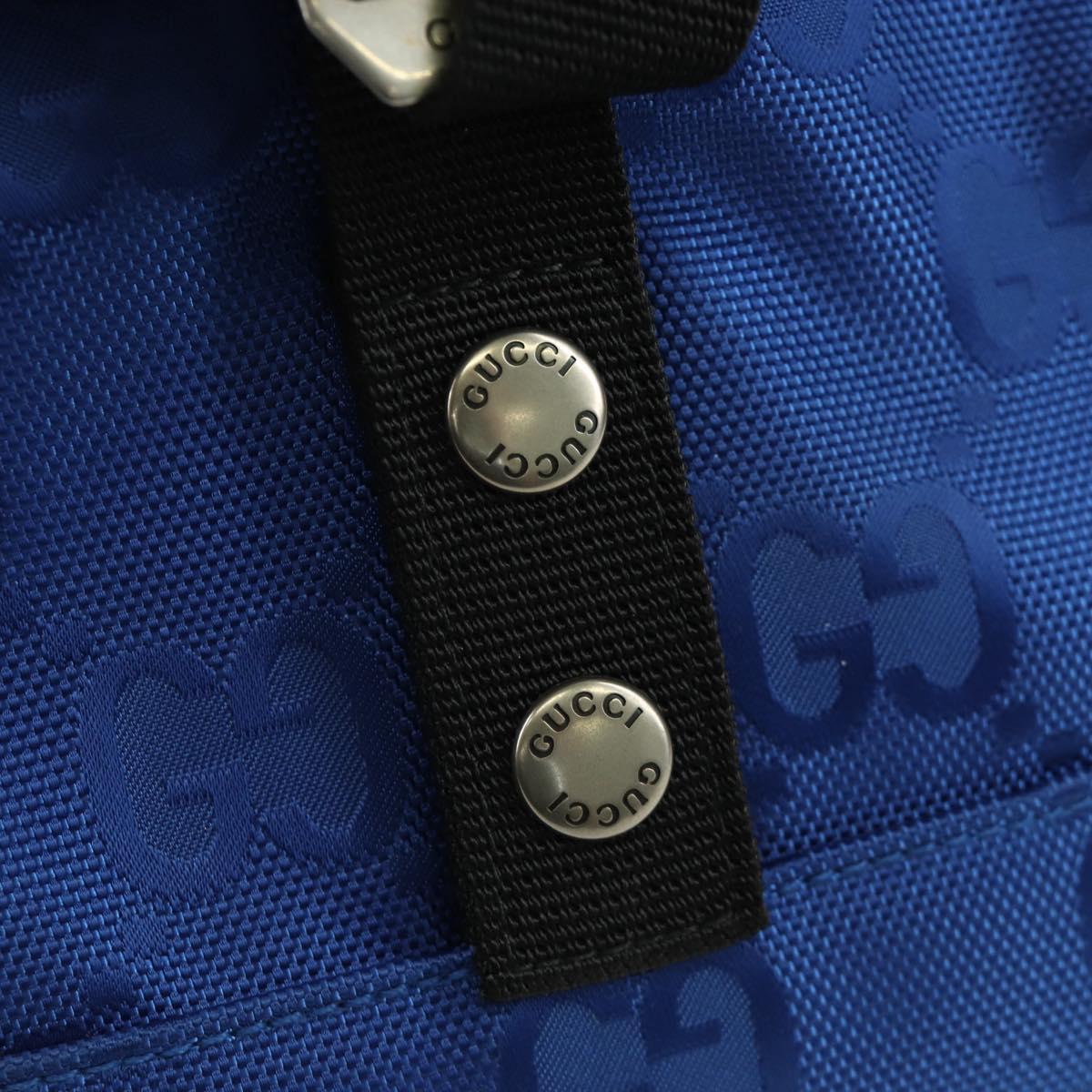 GUCCI GG Canvas Shoulder Bag Blue 643858 Auth LNZ169M