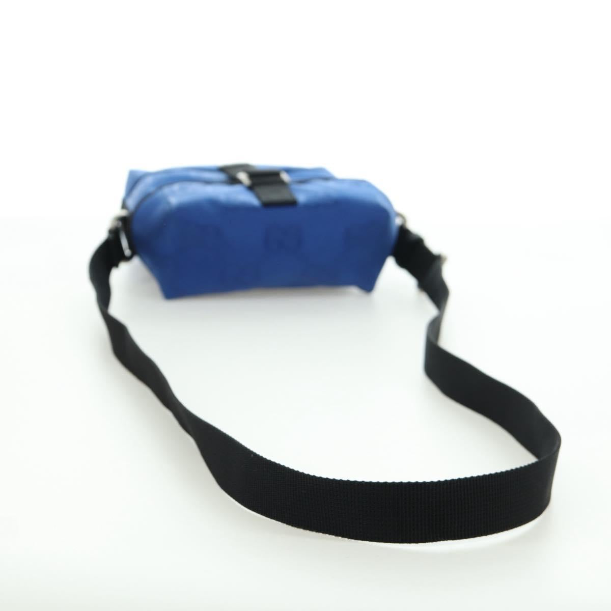 GUCCI GG Canvas Shoulder Bag Blue 643858 Auth LNZ169M