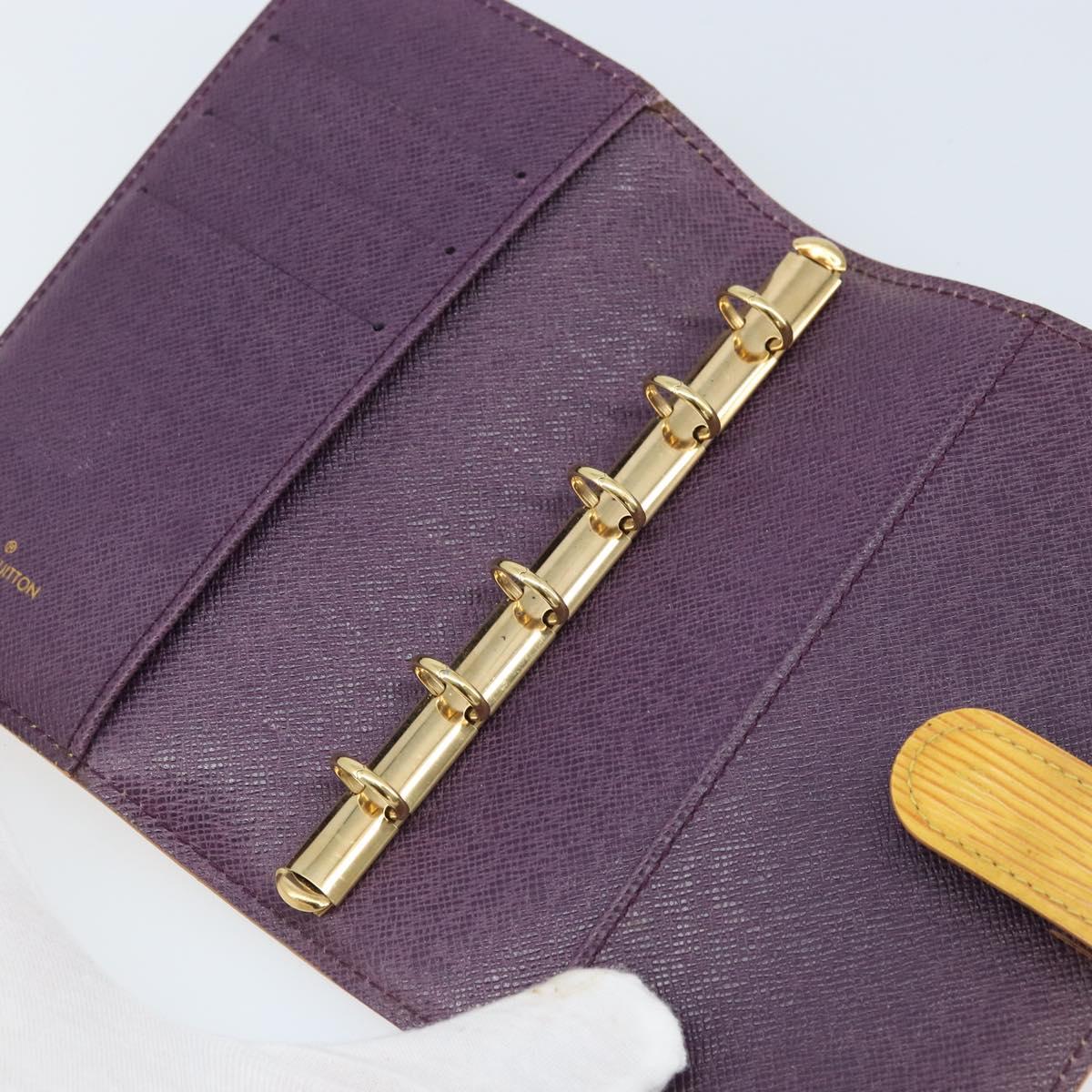 LOUIS VUITTON Epi Agenda PM Day Planner Cover Yellow R20059 LV Auth LNZ178