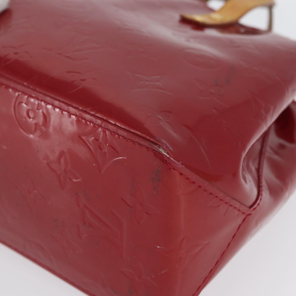 LOUIS VUITTON Monogram Vernis Reade PM Hand Bag Pomme D'amour M91990 Auth LNZ195