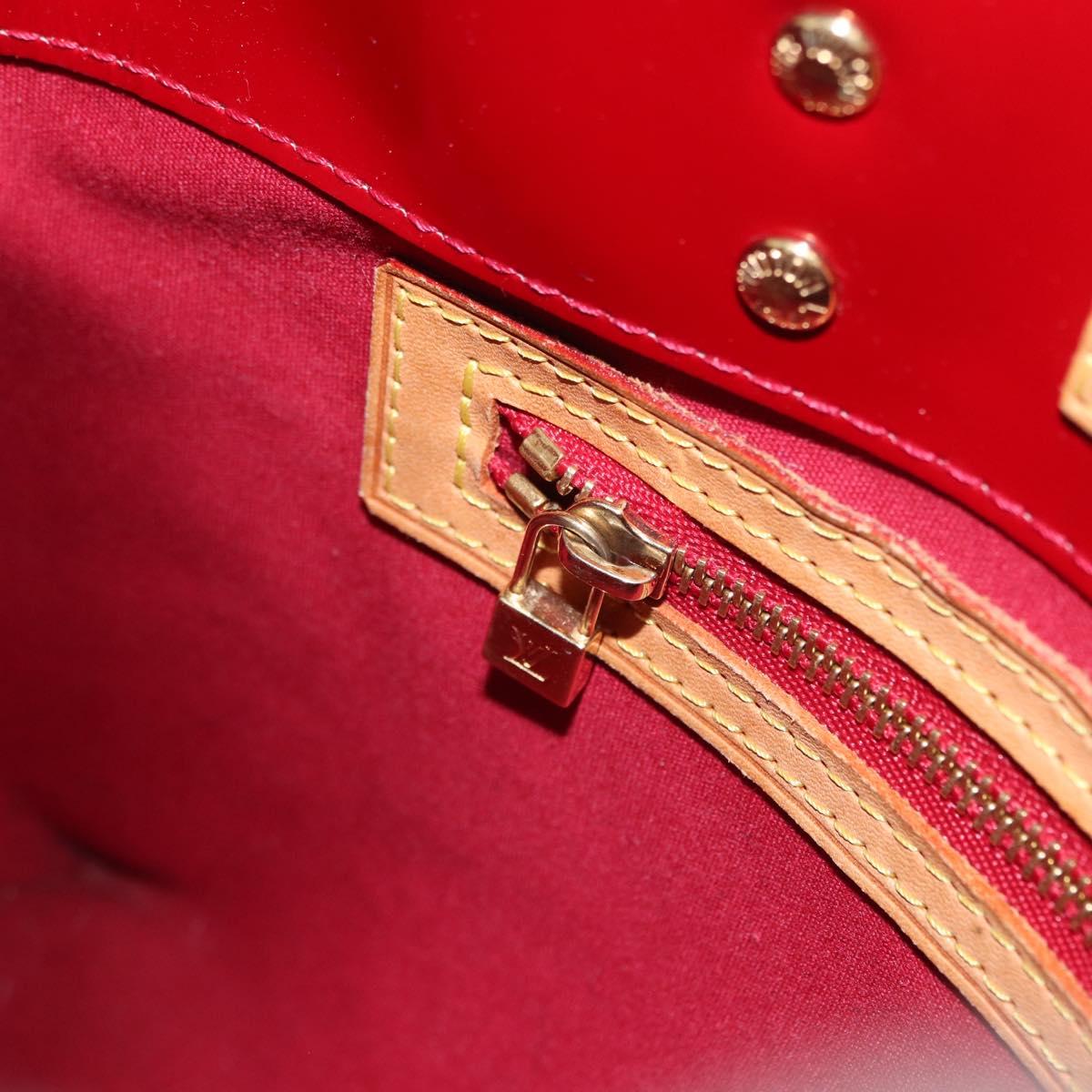 LOUIS VUITTON Monogram Vernis Reade PM Hand Bag Pomme D'amour M91990 Auth LNZ195